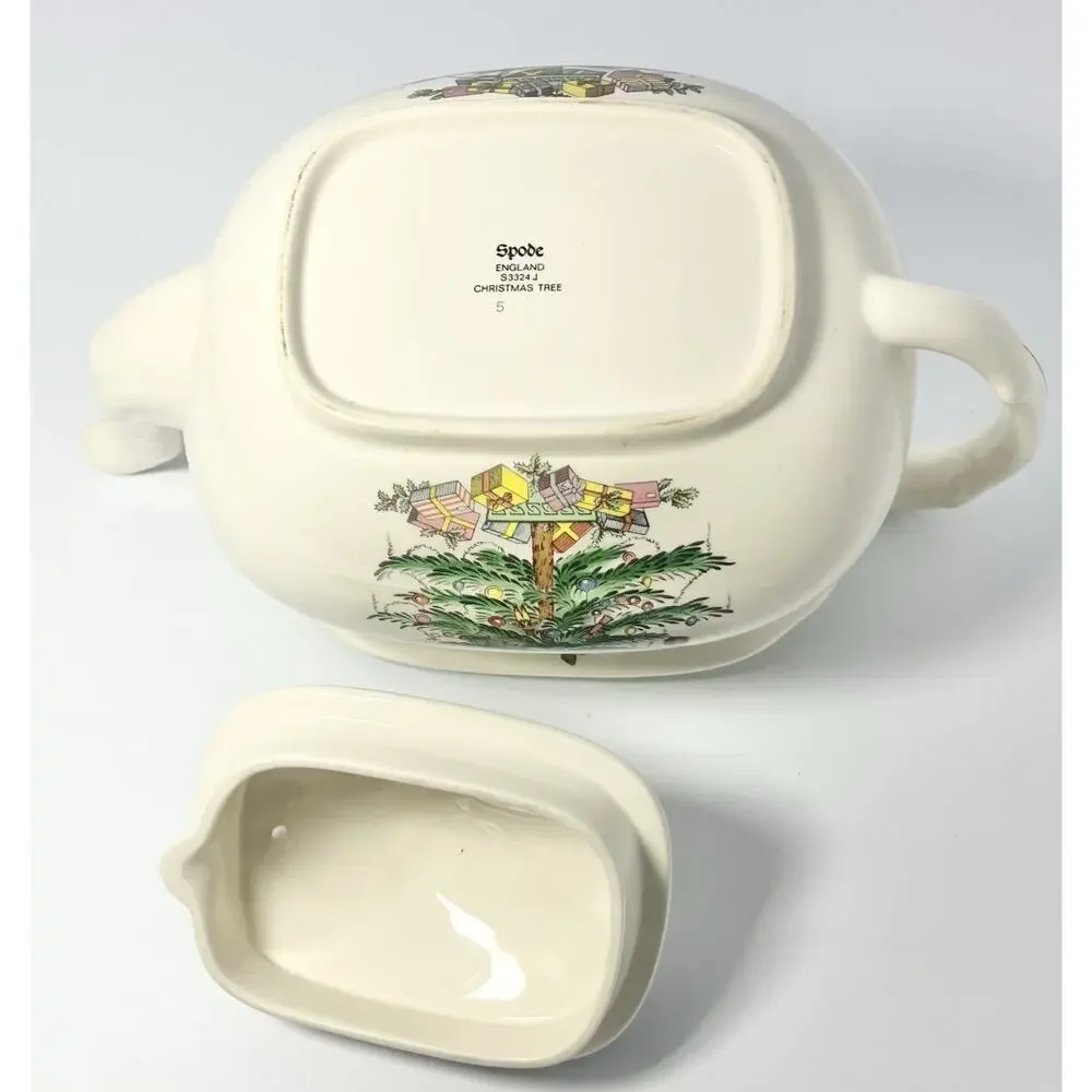 Spode “Christmas Tree” Ceramic Teapot & Lid 6” 44oz